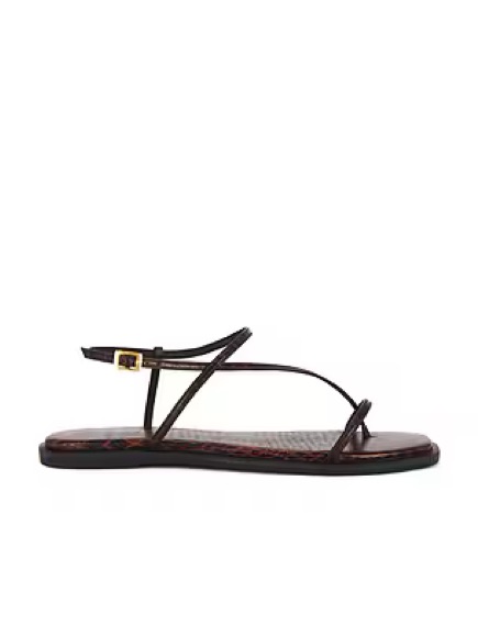 Alayta Square Toe Sandal In Snake Kaanas